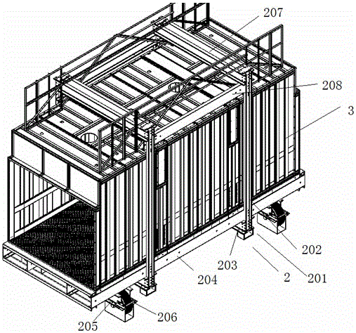 Large-tonnage automobile loading elevator