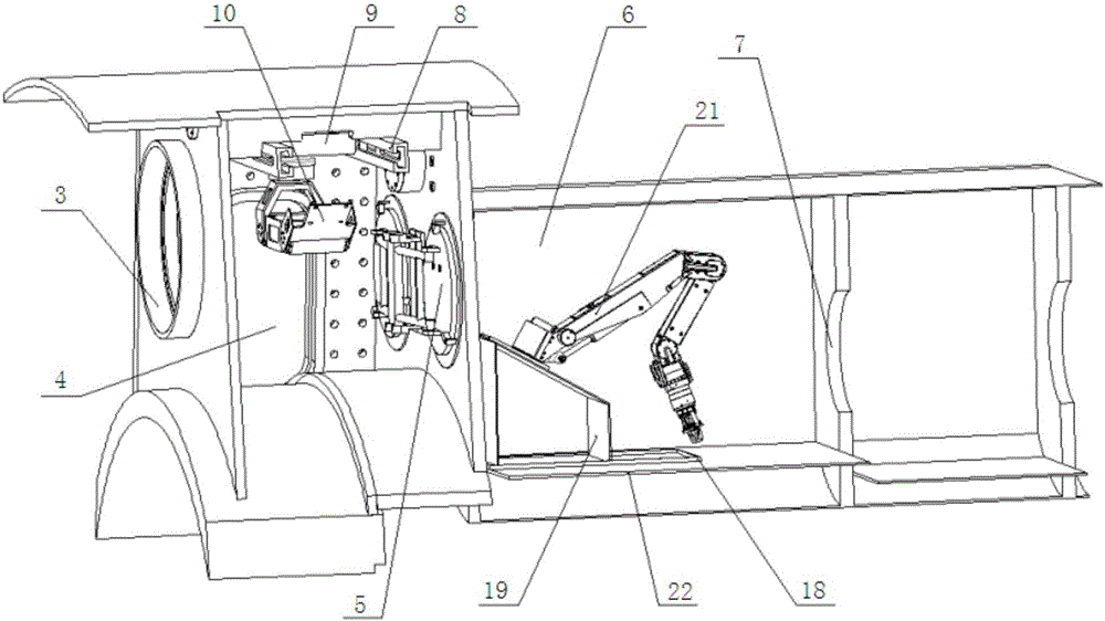 Auxiliary tool changing device of slurry balance shield tunneling machine and application method of auxiliary tool changing device