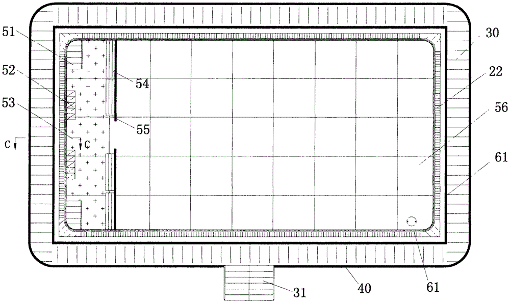 Assembling type pool body structure with skating function and swimming function