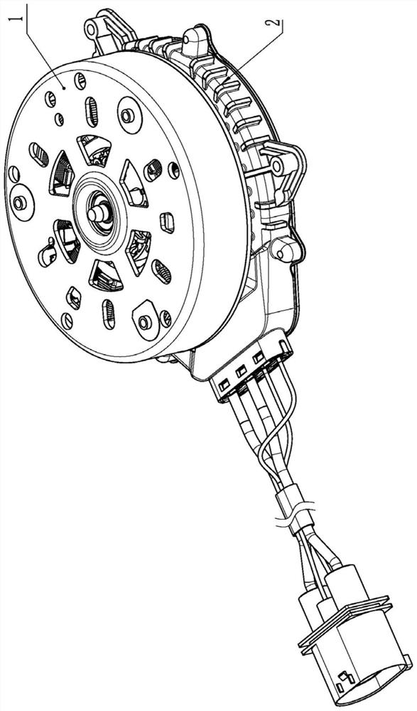 External rotor motor for driving automobile cooling fan