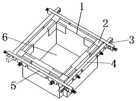 Casting frame fixed formwork structure for civil engineering construction