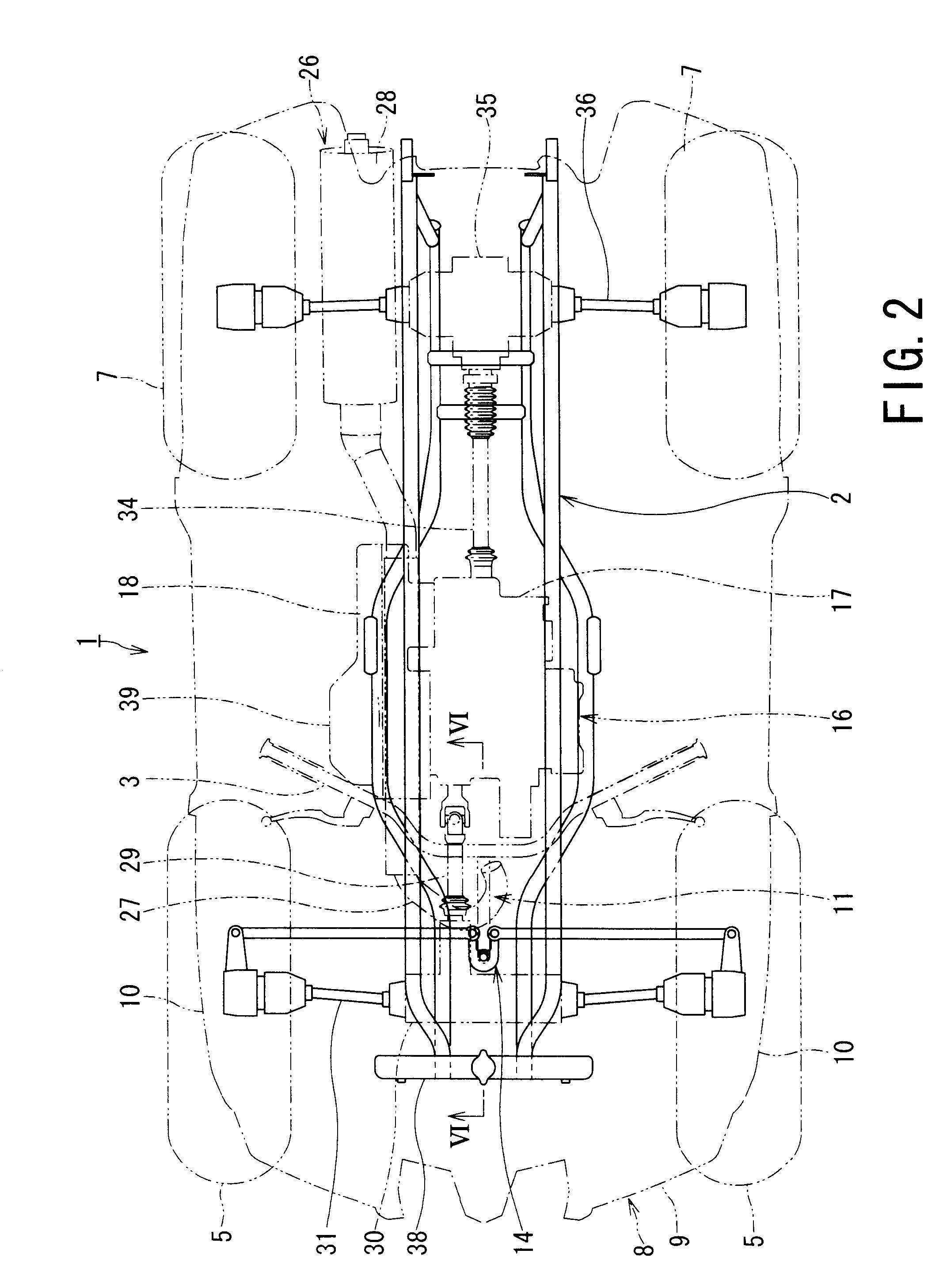 Straddle type vehicle with electric power steering apparatus