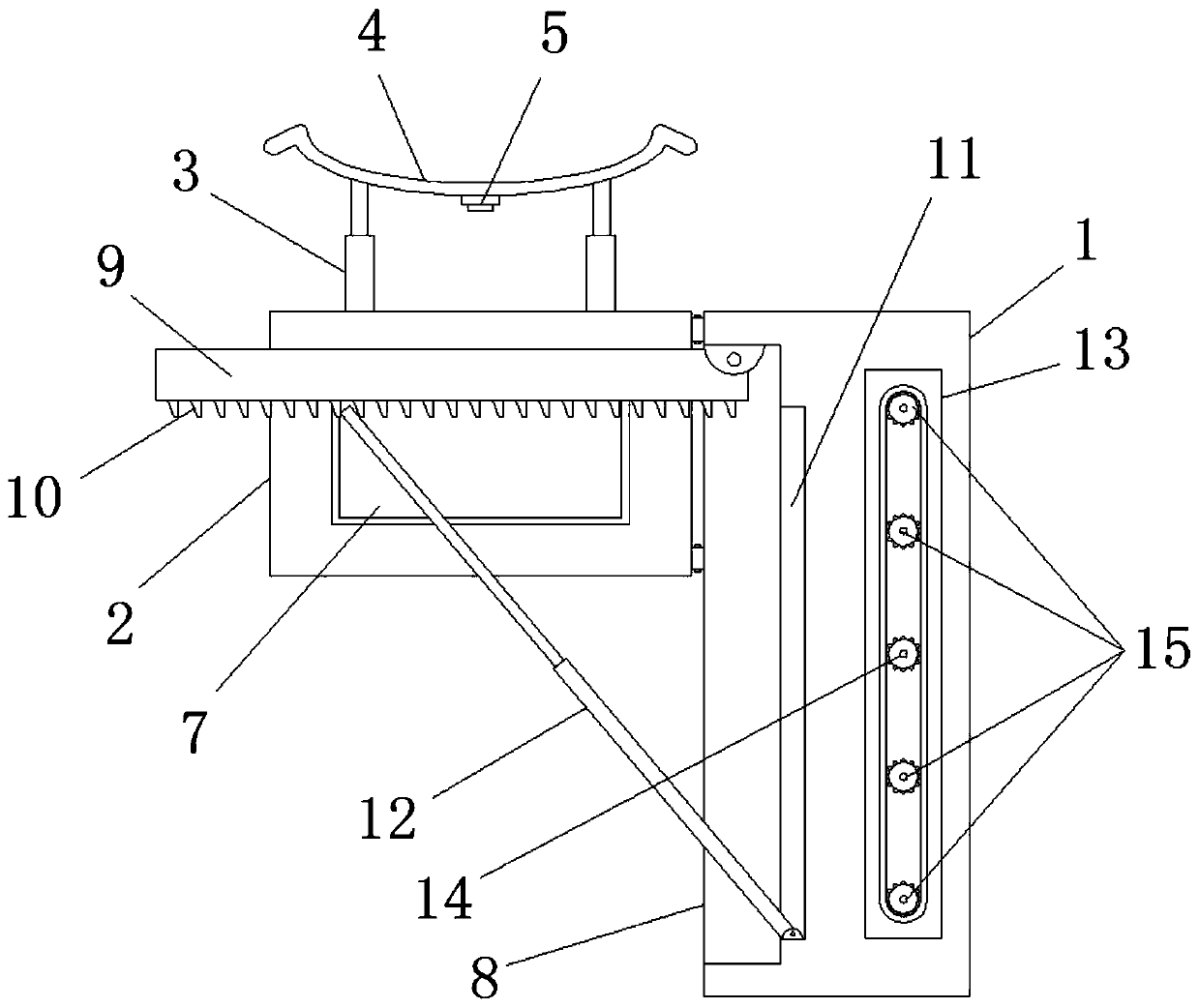 Pedestal pan auxiliary device for elderly people nursing