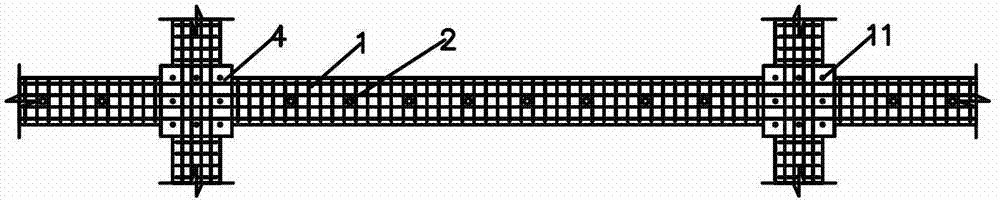 Splitting and assembling structure and assembling connecting method of assembled type concrete frame-shear wall