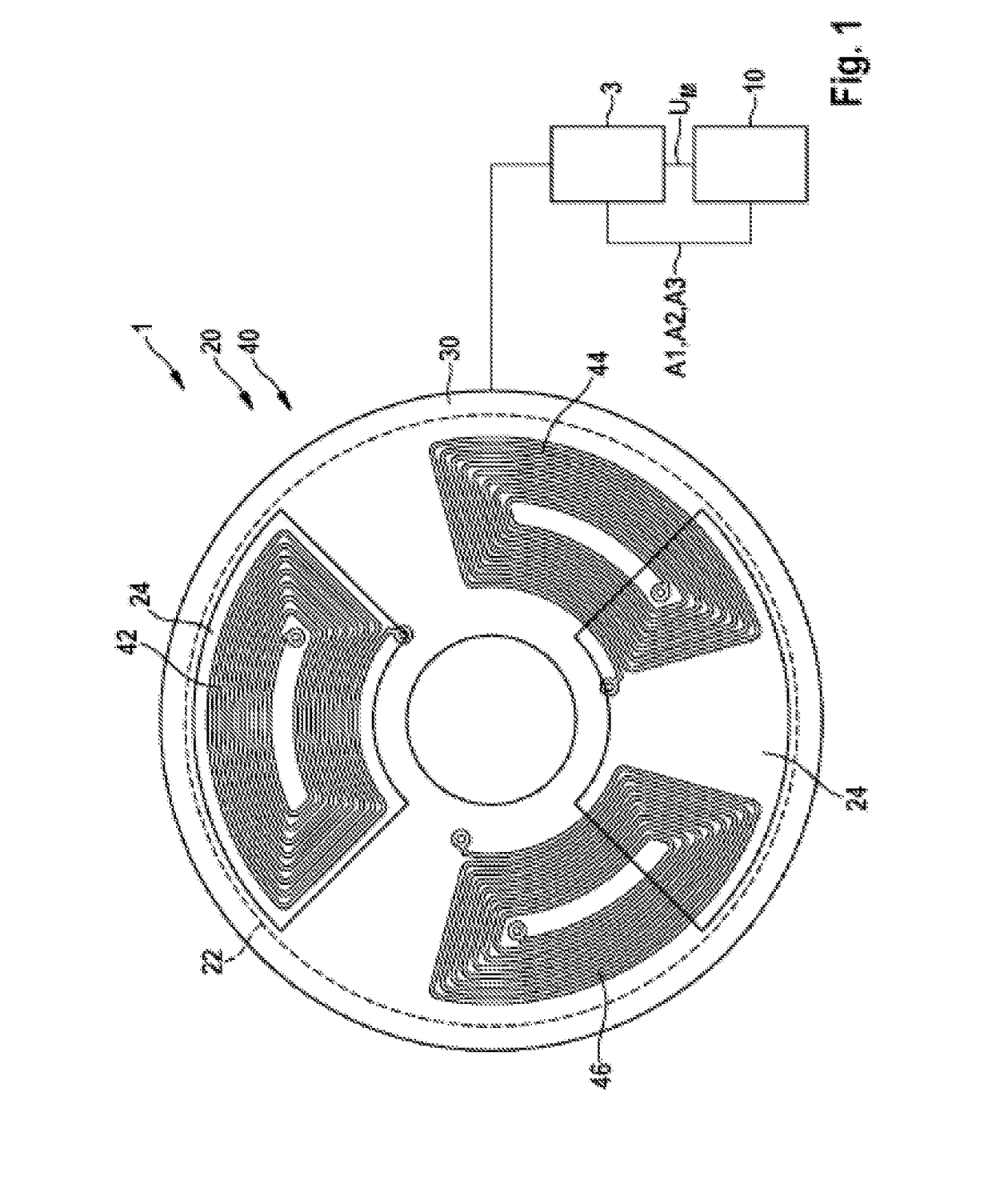 Sensor Arrangement for the Contactless Sensing of Angles of Rotation on a Rotating Part