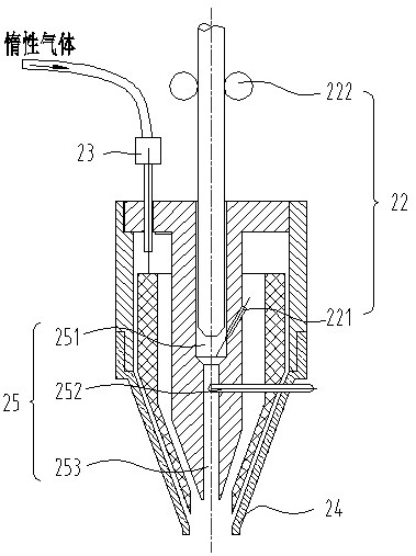 A 3D printing system for materials in a microgravity environment