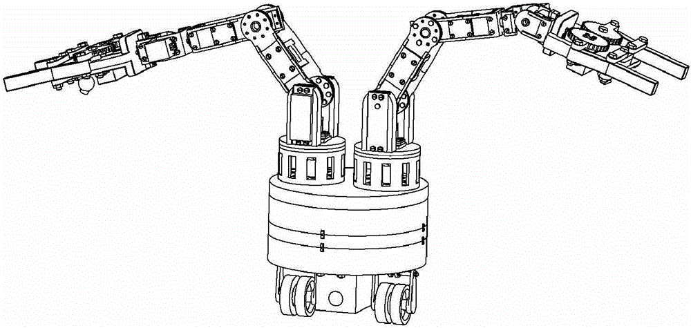Double-arm loading and transferring robot