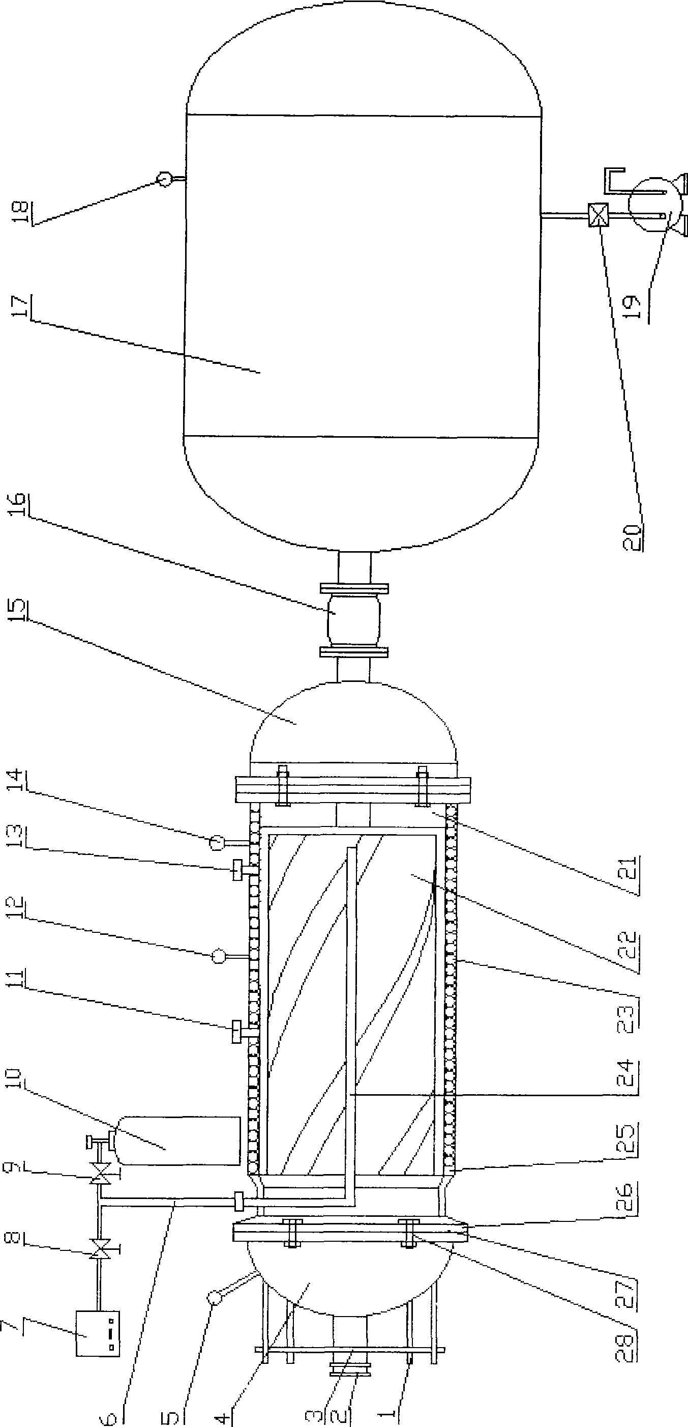 Equipment for puffing garden stuff with air current and microwave