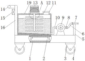 Pesticide spraying device for seedling field