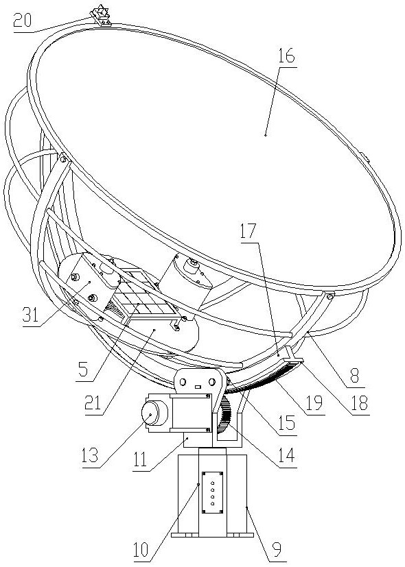 Concentrating solar power generation and heat absorption power generation system