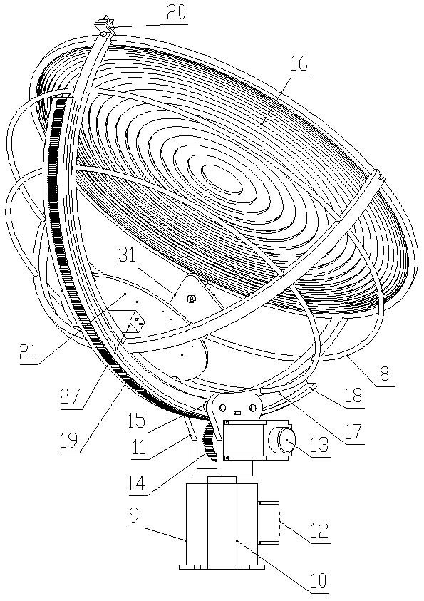 Concentrating solar power generation and heat absorption power generation system