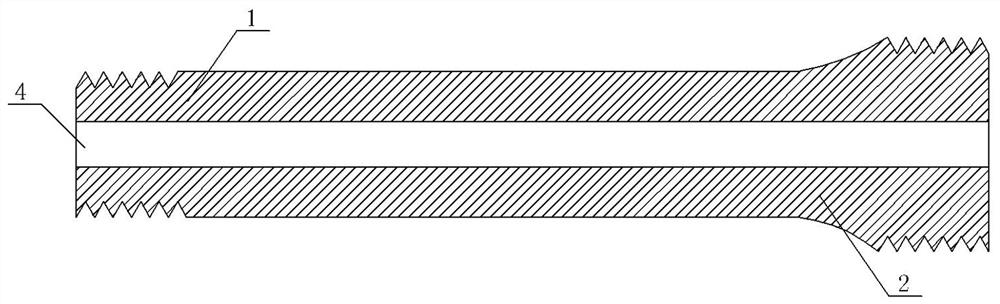 A device and method for ultrasonically inspecting the grain size of high-temperature fasteners in thermal power plants