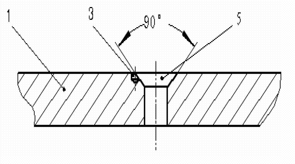 Punched point anti-loosening method for sunk screw connection