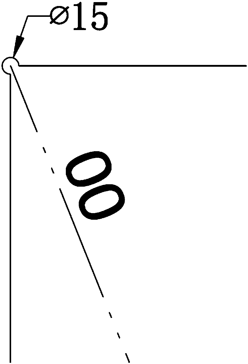 Method for preventing and stopping crack of open right angle corner of ship metal structure trunk bulkhead