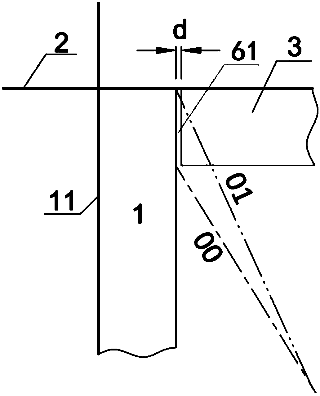 Method for preventing and stopping crack of open right angle corner of ship metal structure trunk bulkhead