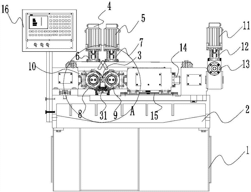 Numerically-controlled precise thread rolling machine and multi-head lead screw for automobile