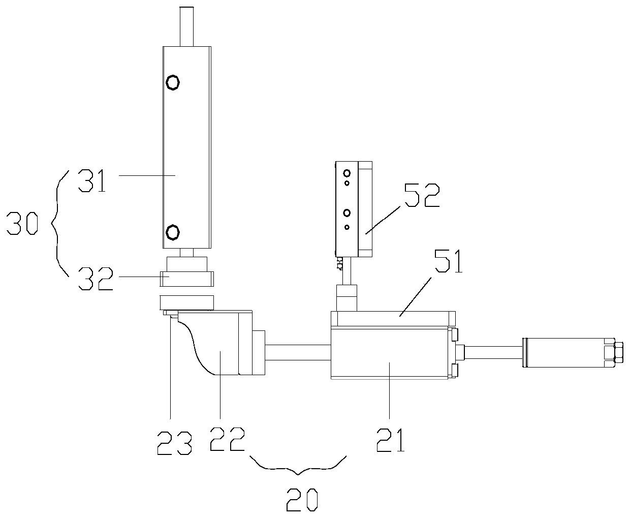 Suction labeling type automatic labeling structure, labeling method and set-top box labeling mechanism