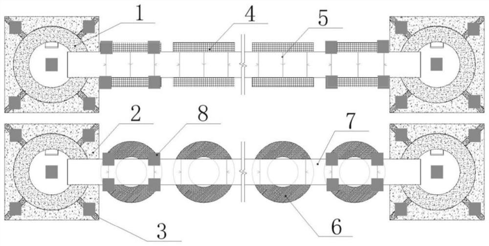 Shazhou sewage pipe, well anti-floating system and construction method