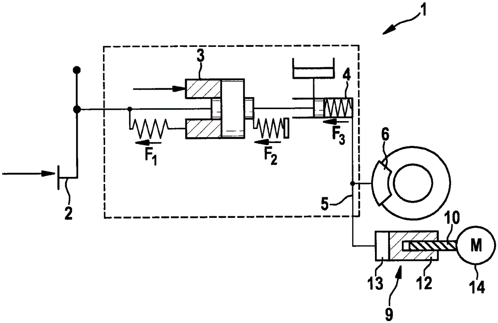 Compensation device for a brake system and brake system with such a compensation device