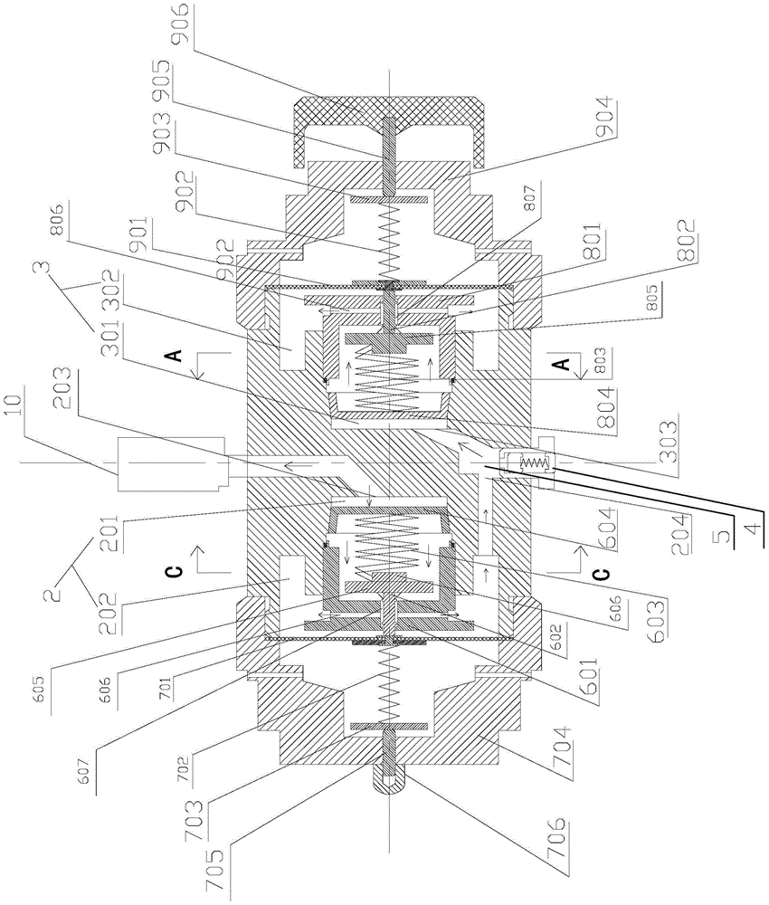 A two-stage gas energy-saving valve