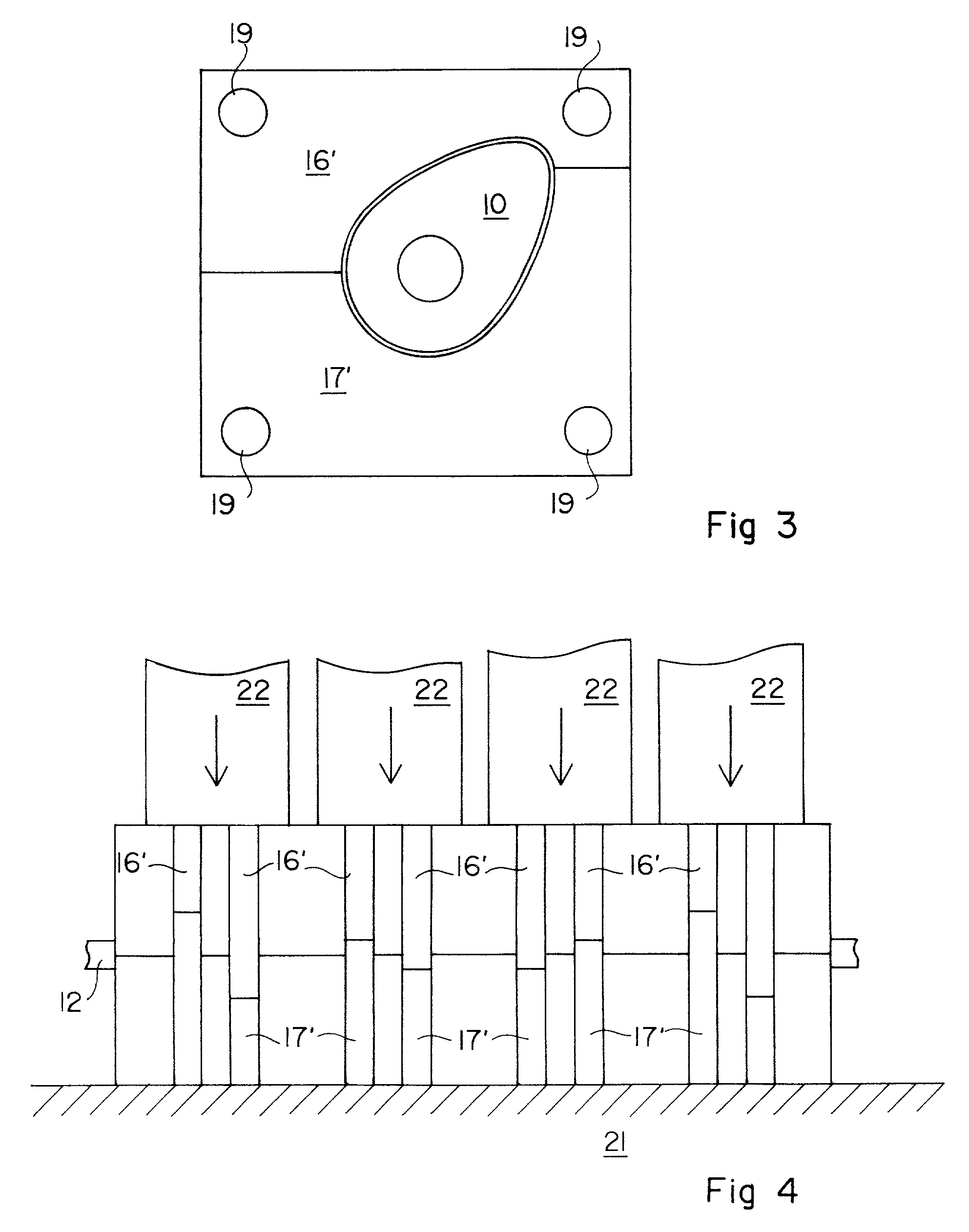 Device for holding cams during their binding on a tube by expansion of the tube