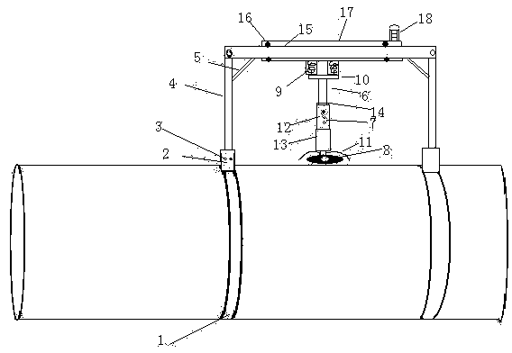 Damage-free detection special pipeline automatic oxide skin polishing device and method thereof