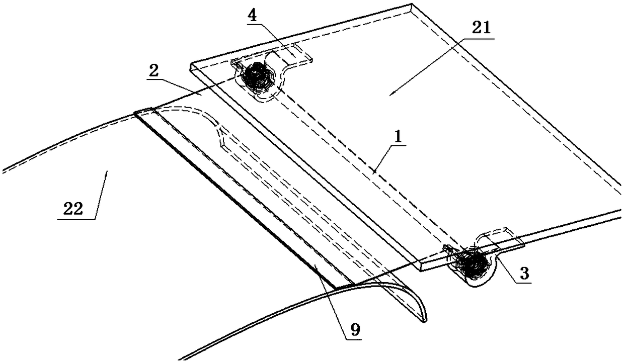 A kind of aileron cabin sealing structure