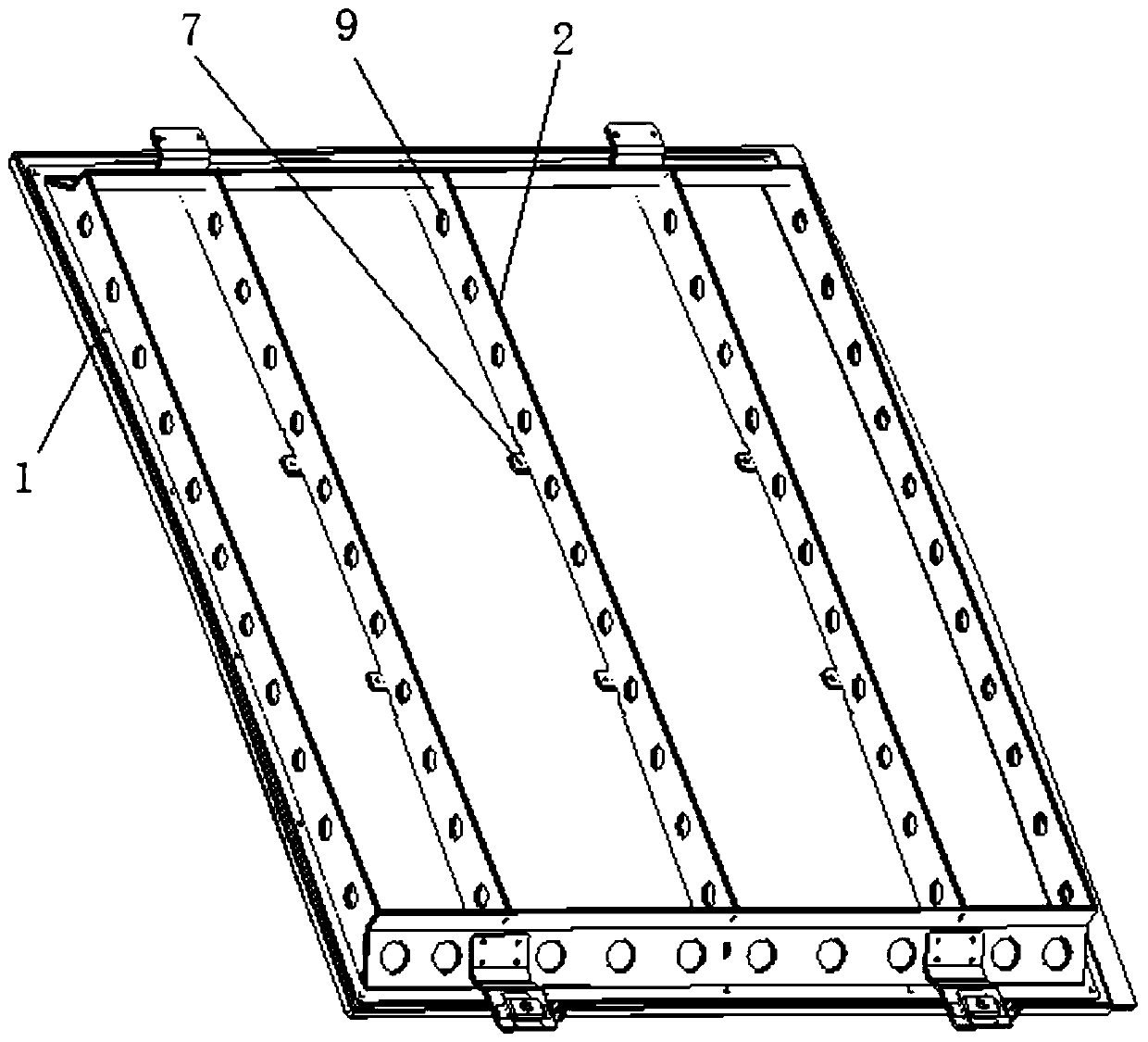 Lightweight environmental-friendly high-speed train middle roof plate and preparation method thereof