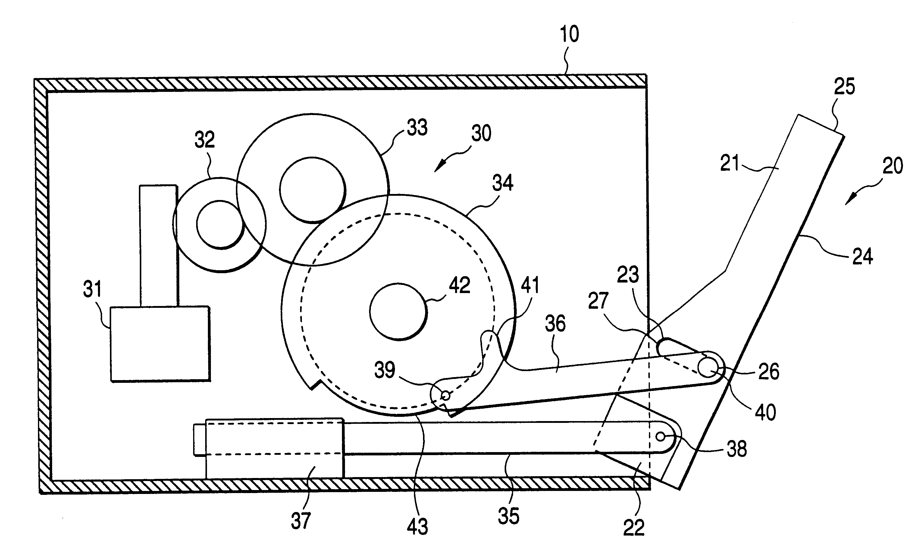 Concealing door for car mountable equipment