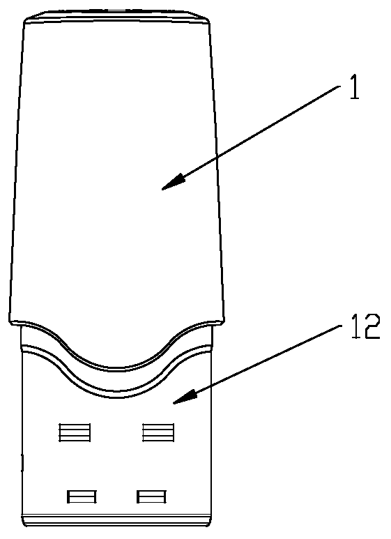 Electronic smoke atomizer capable of preventing high-temperature smoke from being inhaled