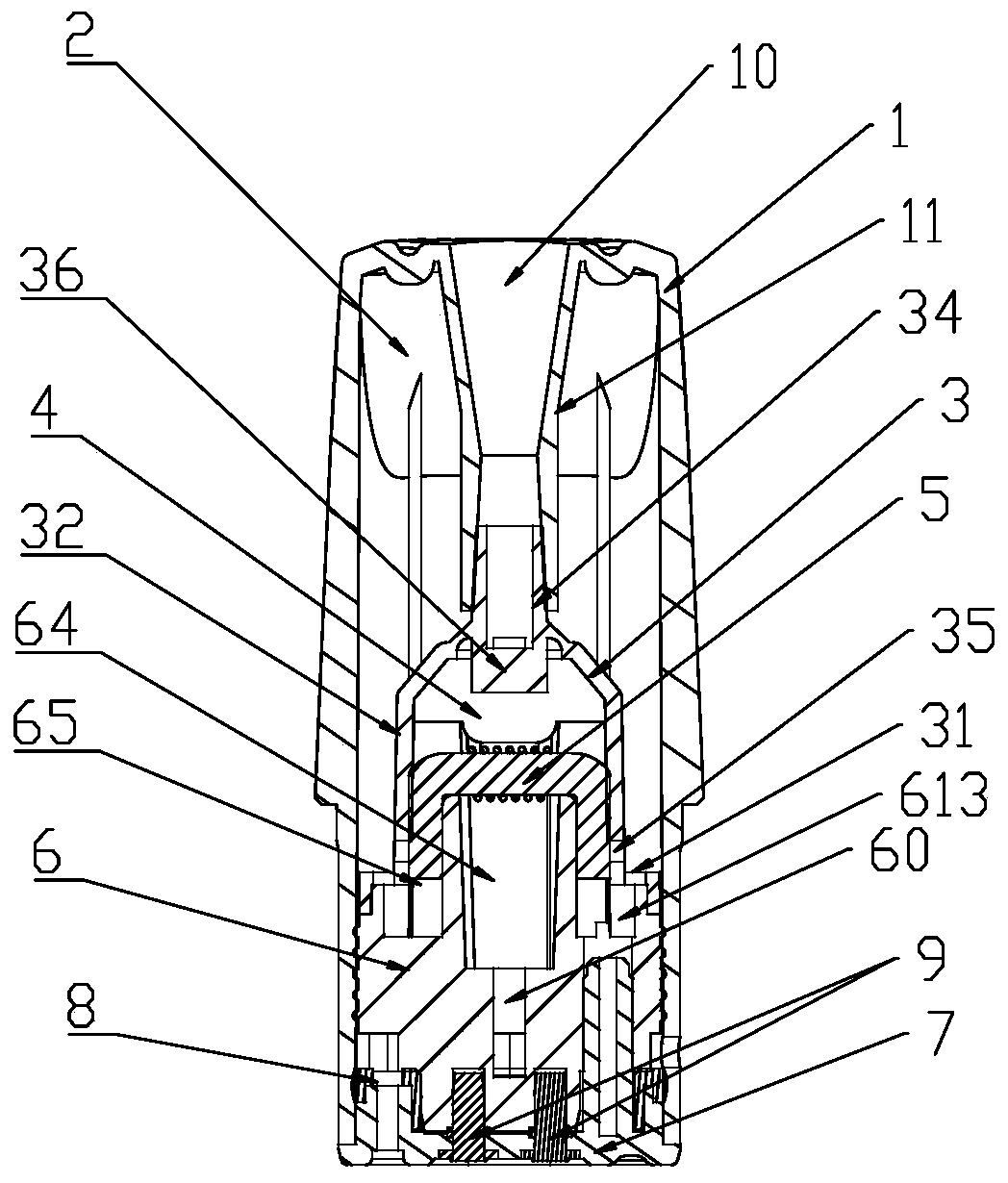 Electronic smoke atomizer capable of preventing high-temperature smoke from being inhaled