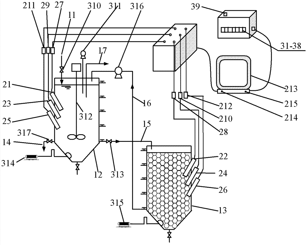 Method and device for online optimized control of operation of two-sludge denitrifying dephosphatation process