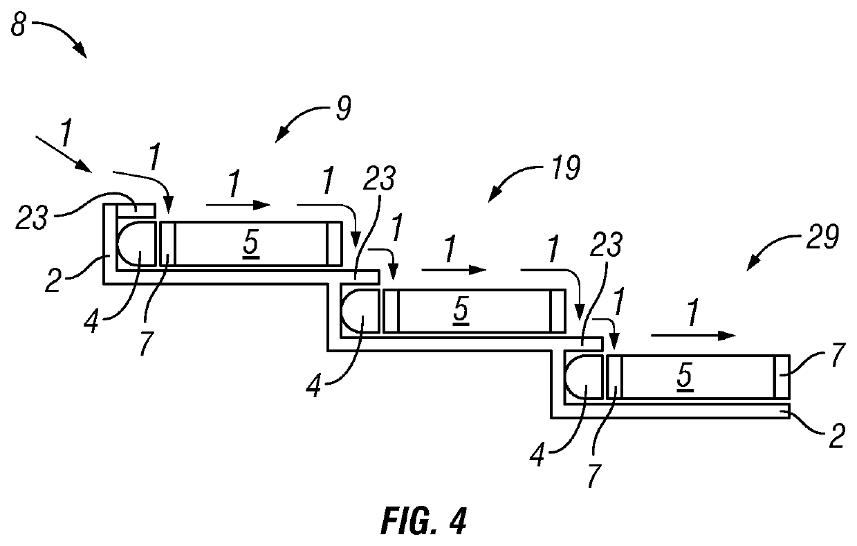 Shale shaker with stair-stepped arrangements of screens and methods of using same, and methods of retrofitting shale shakers