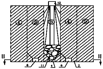 Mining method of efficient big collapse area ore mining