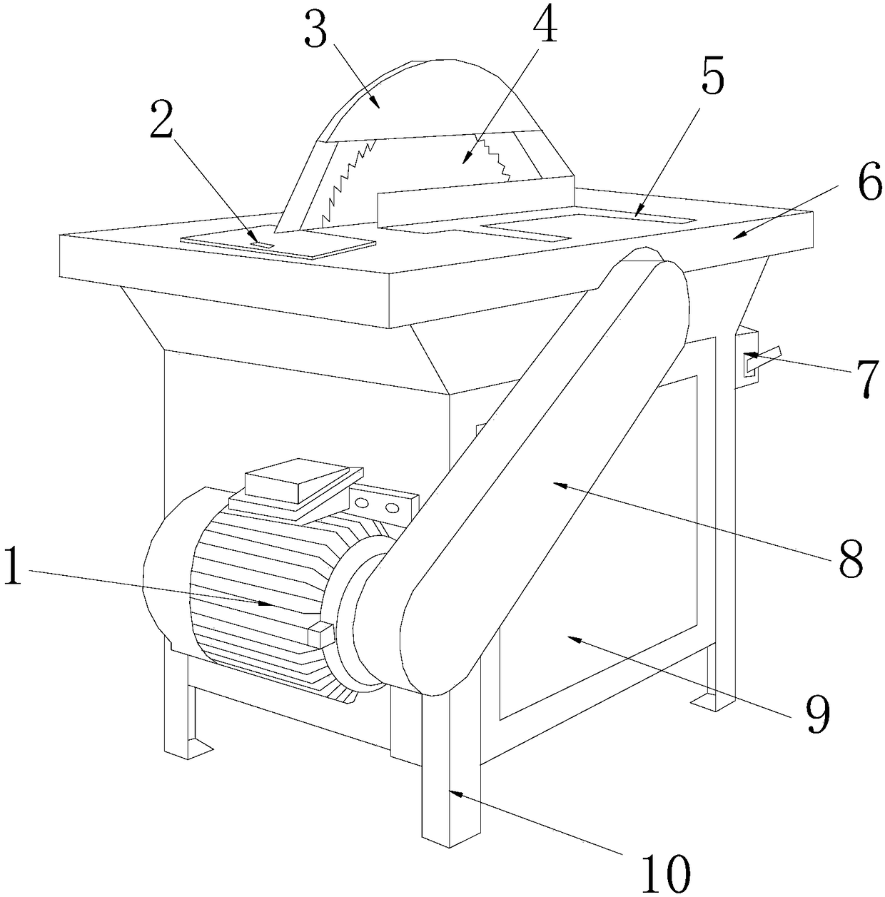 Plank cutting machine for furniture processing