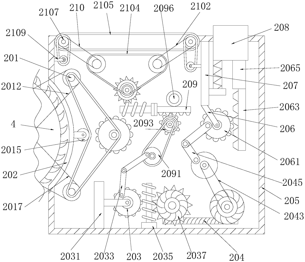 Plank cutting machine for furniture processing