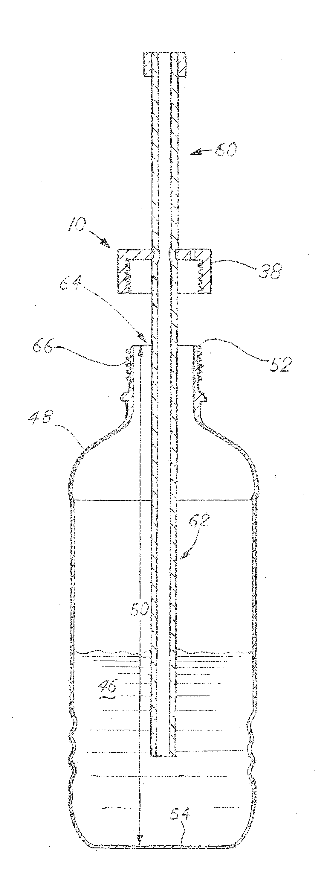 Universal threaded bottle cap and straw