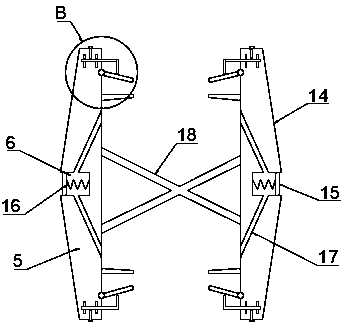 Cross arm structure for combined power tower and use method