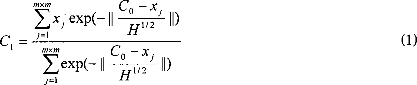 Method for segmentation of corps canopy image based on average dispersion