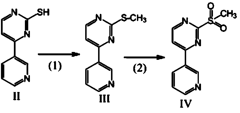 Method for synthesizing N-(5-nitryl-2-methyl pyridyl-3-)-4-(3-pyridyl)-2-pyrilamine and intermediate thereof