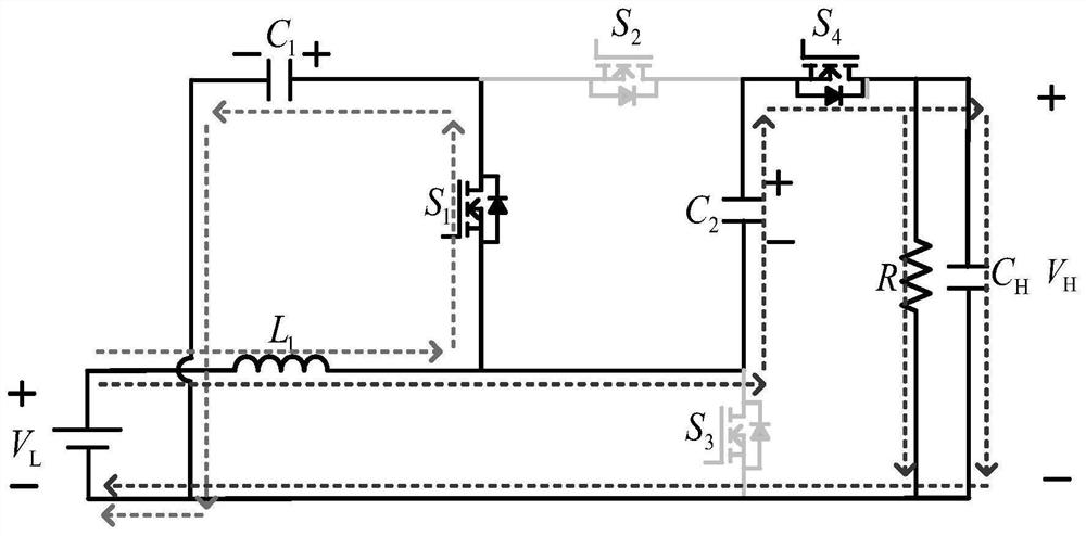 Non-isolated bidirectional direct-current converter with high voltage conversion ratio