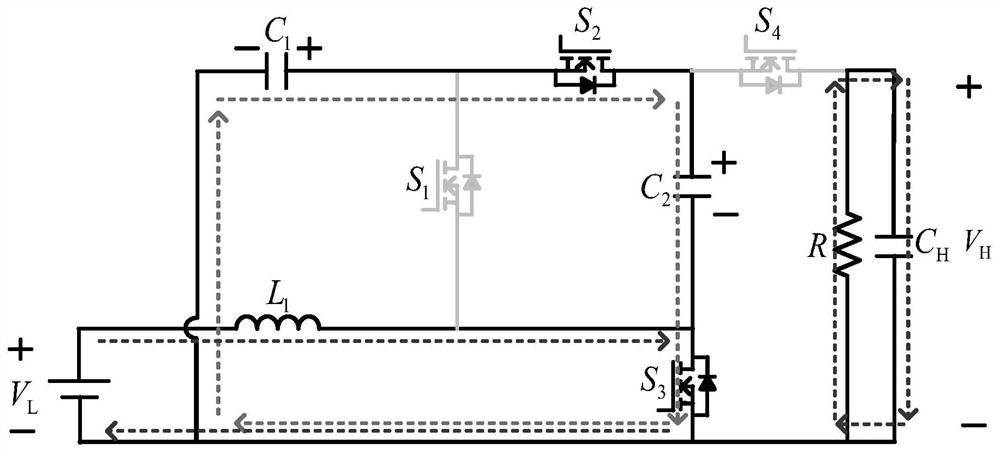 Non-isolated bidirectional direct-current converter with high voltage conversion ratio