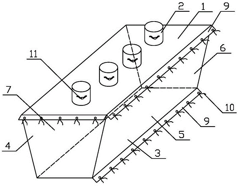 Production method of composite railway transportation lined packaging bag provided with air bags