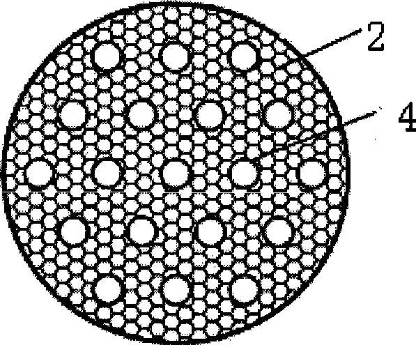 Method and device for improving flow character of gas liquid bubble column with row tubes