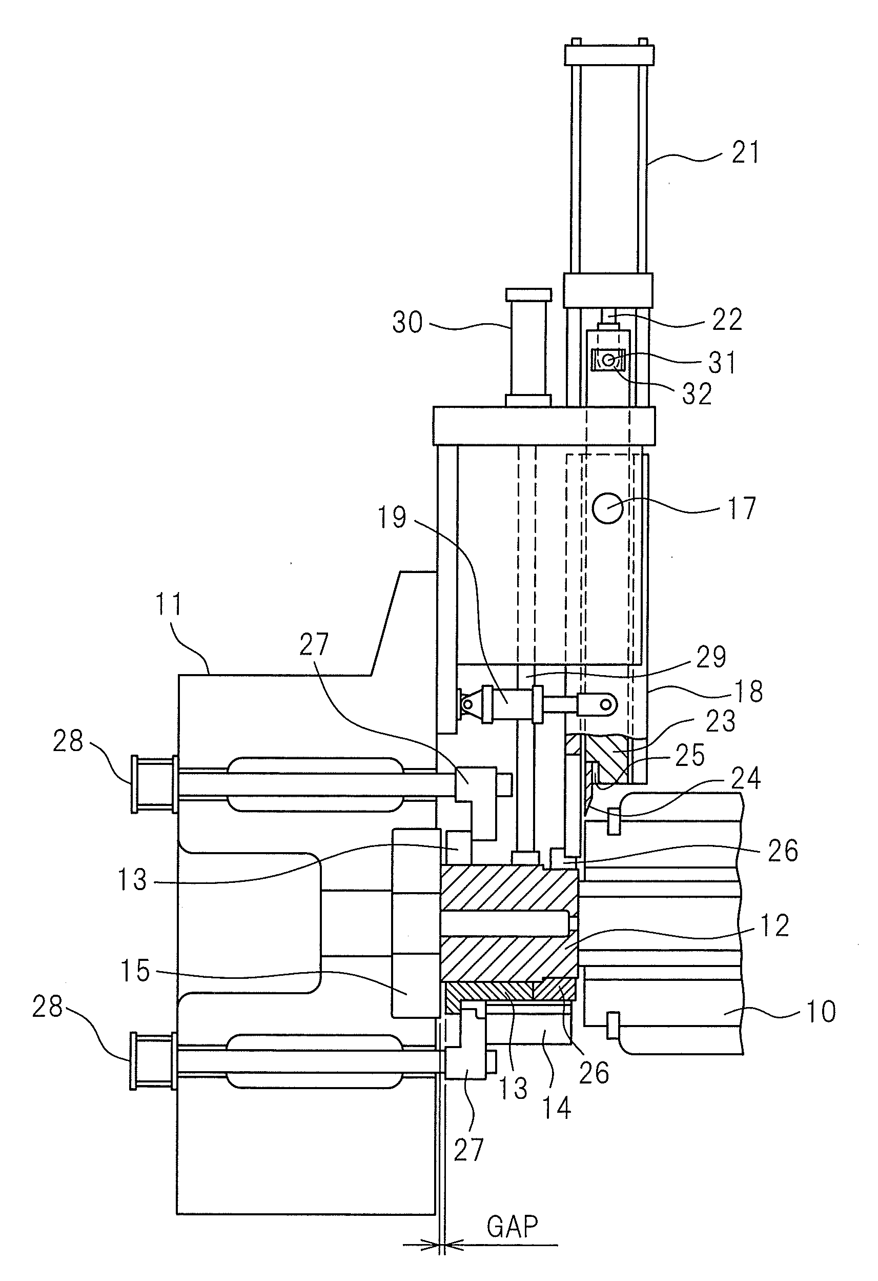 Shear system of extrusion press