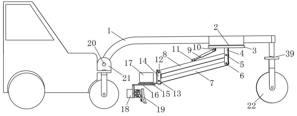 Land leveler scraping working device based on rotary translation mechanism