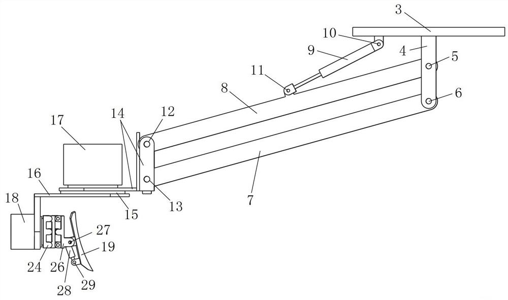 Land leveler scraping working device based on rotary translation mechanism