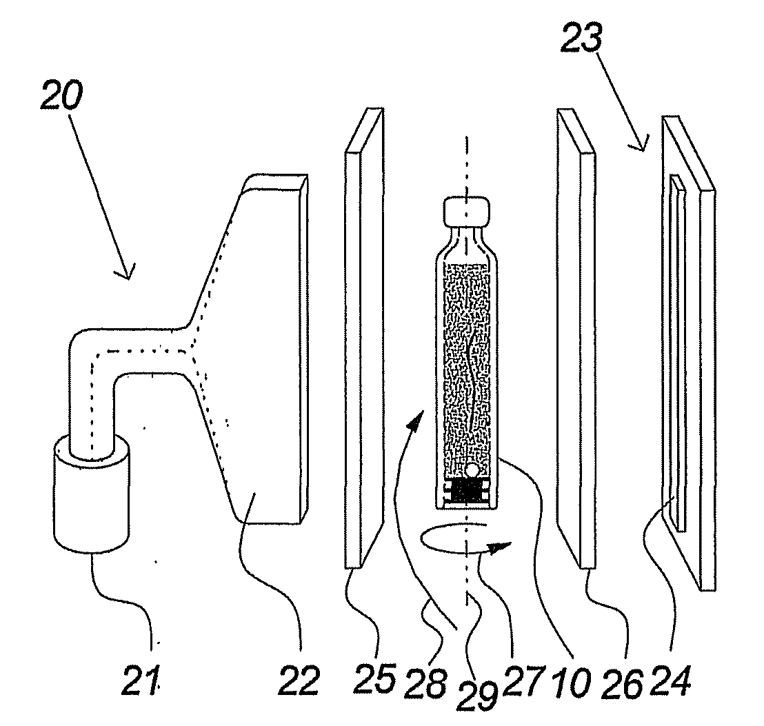 Method and System For Irradiating and Inspecting Liquid-Carrying Containers