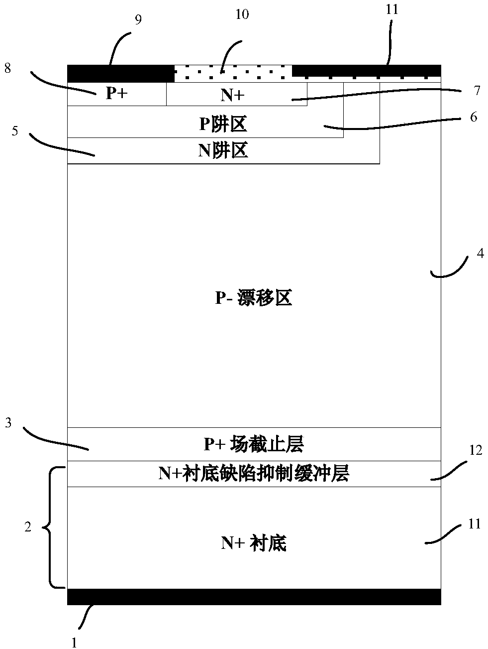 Silicon carbide MOS (Metal Oxide Semiconductor) controlled thyristor