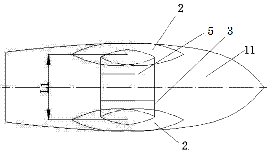 Crosswise double-strut supporting type superstructure of unmanned surface vehicle